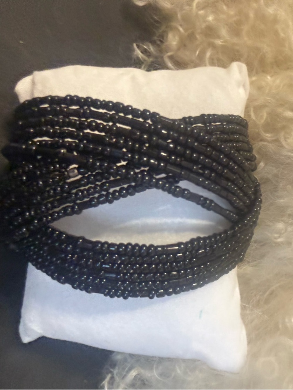 Black Multi-Strand Sea Bead Wrap Bracelet - Women Jewelry